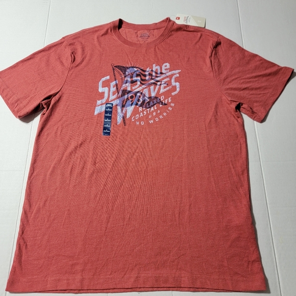 Izod Saltwater‎ Relaxed Classic Graphic Mens TShirt Red  Size Large - Picture 1 of 7